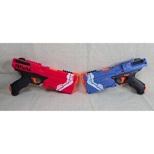 Nerf Rival Kronos XVIII-500 Blasters (Red & Blue Pair) – Tested, Cleaned, Works